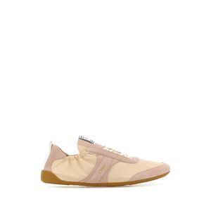 Chloe Women Two-Tone Canvas And Leather Chloã¨ Kick Sneakers